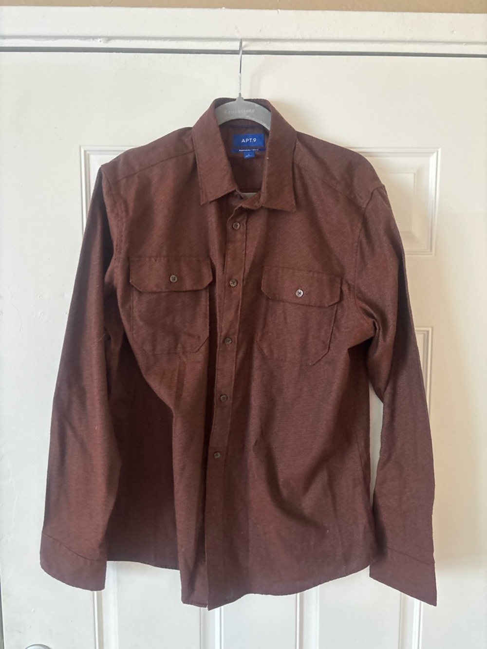 Apt. 9 Men's Brown Casual Button-Down Shirt